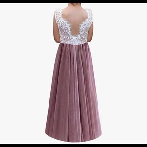 Girls Mauve Sleeveless Maxi Dress